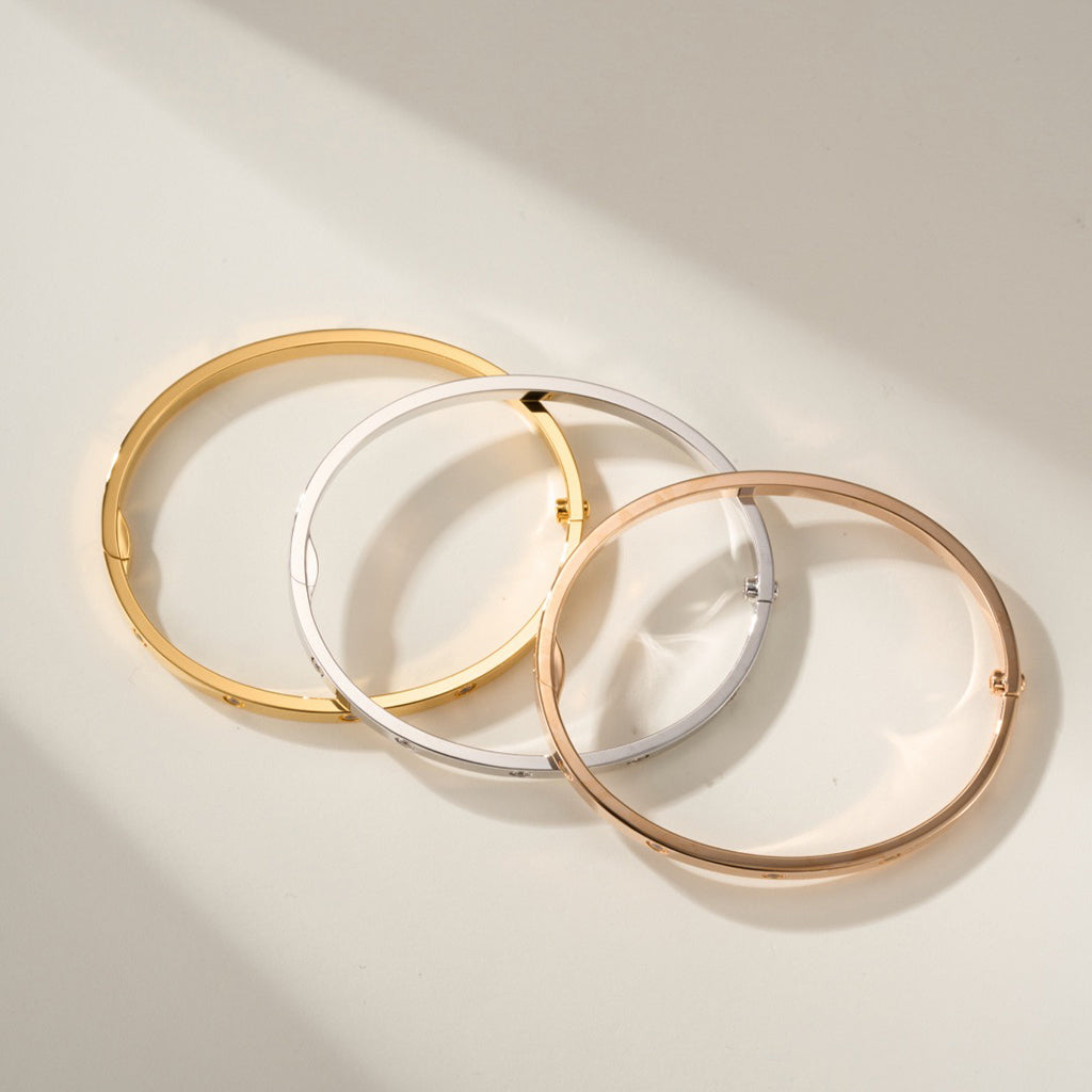 [Gaonasi Jewelry]LOVE BRACELET 3.65MM 10 DIAMONDS