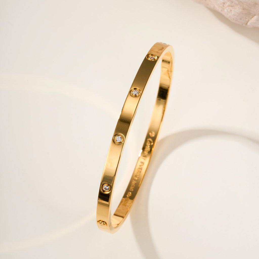 [Gaonasi Jewelry]LOVE BRACELET 3.65MM 10 DIAMONDS