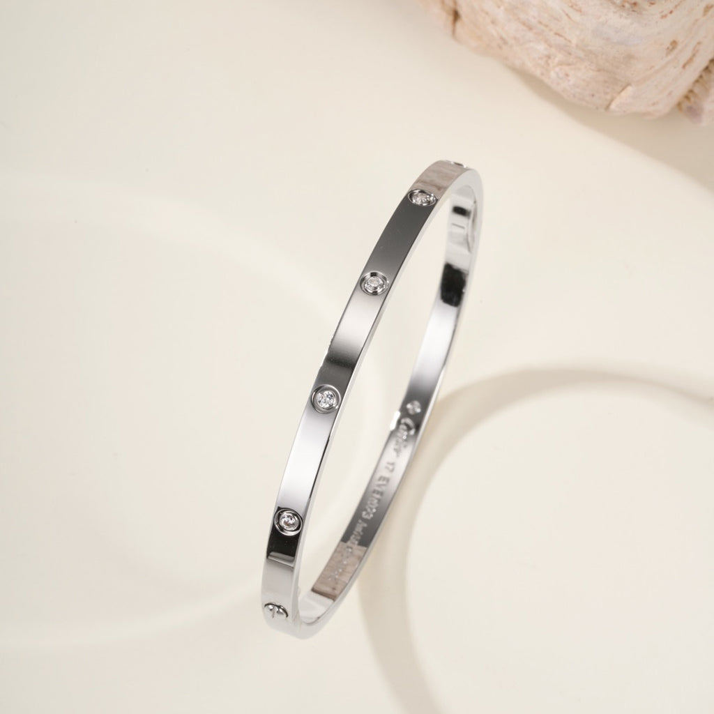 [Gaonasi Jewelry]LOVE BRACELET 3.65MM 10 DIAMONDS