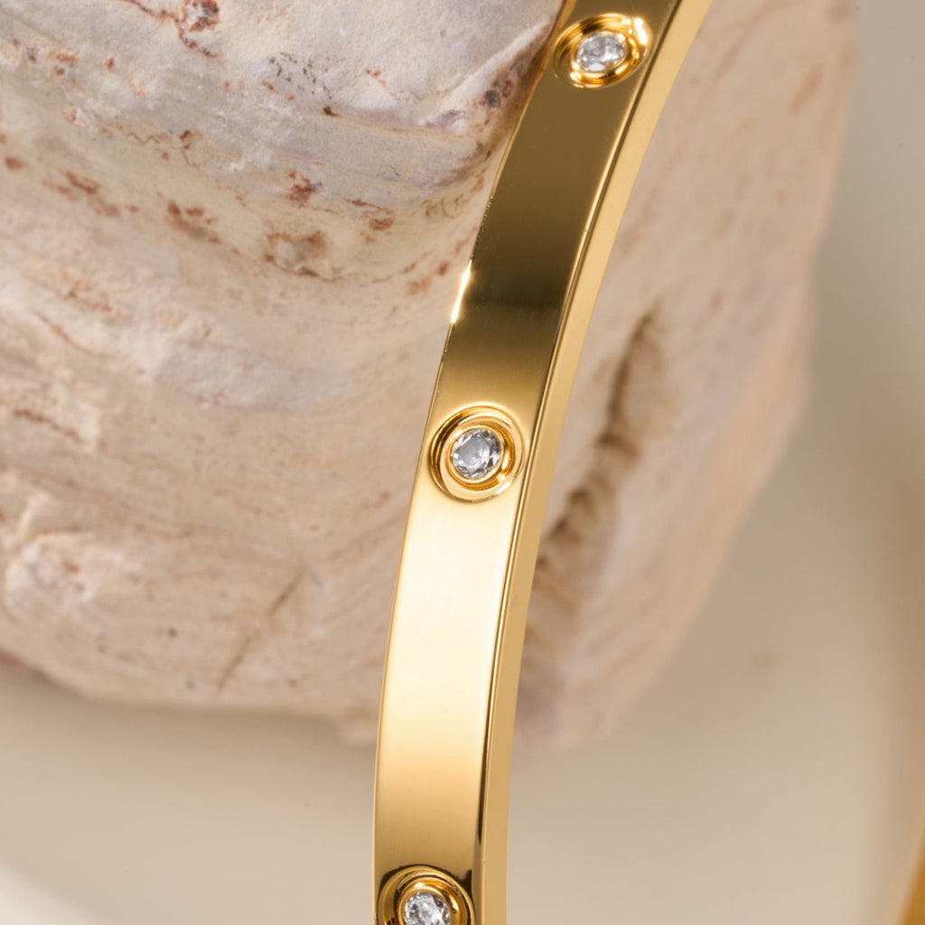 [Gaonasi Jewelry]LOVE BRACELET 3.65MM 10 DIAMONDS