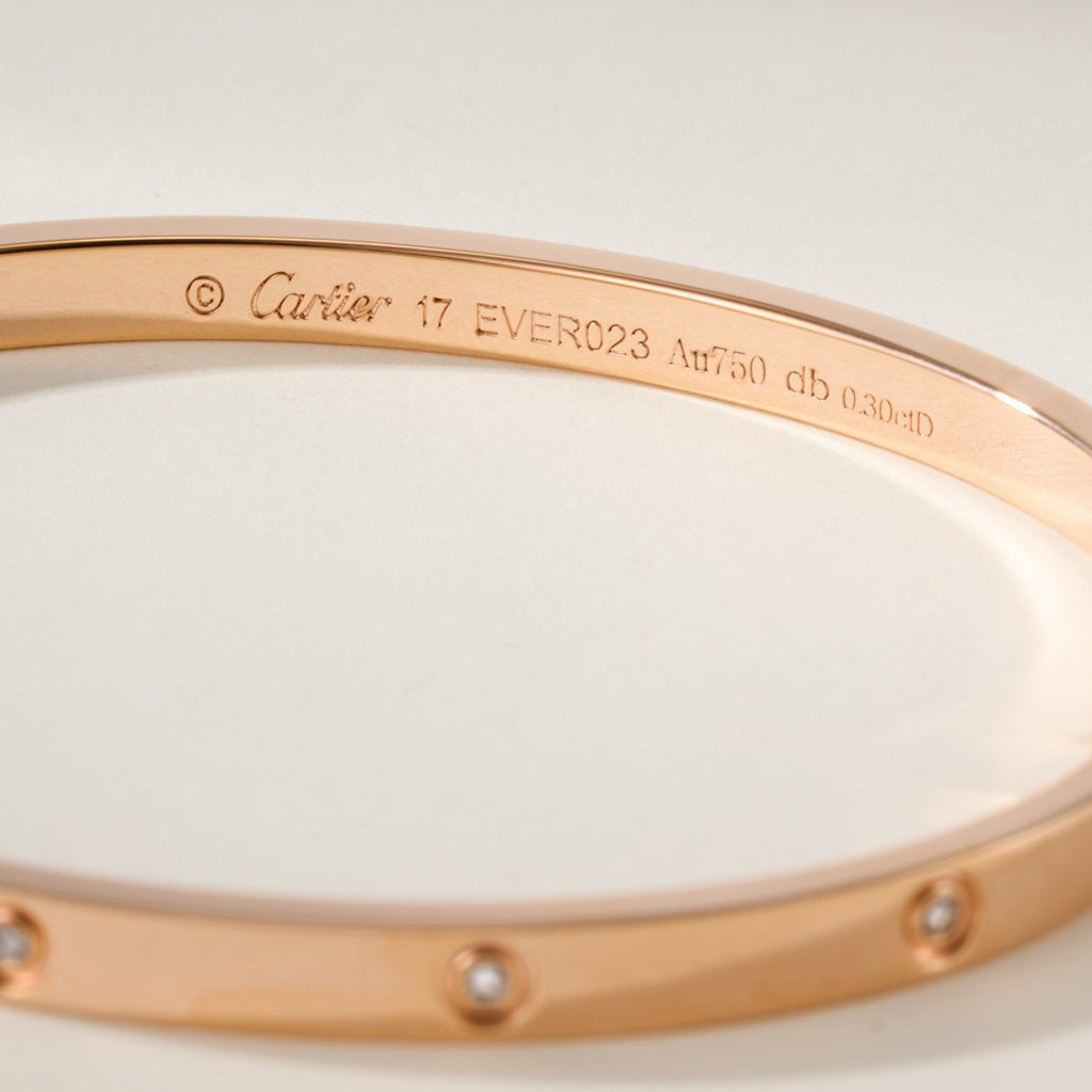 [Gaonasi Jewelry]LOVE BRACELET 3.65MM 10 DIAMONDS