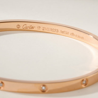 [Gaonasi Jewelry]LOVE BRACELET 3.65MM 10 DIAMONDS
