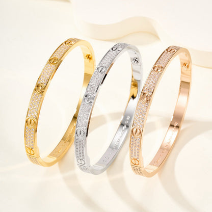 [Gaonasi Jewelry]LOVE BRACELET 4.8MM DIAMOND-PAVED