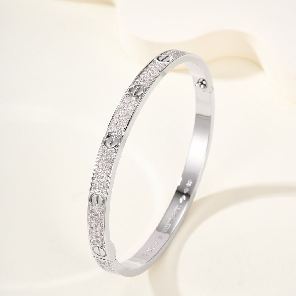 [Gaonasi Jewelry]LOVE BRACELET 4.8MM DIAMOND-PAVED