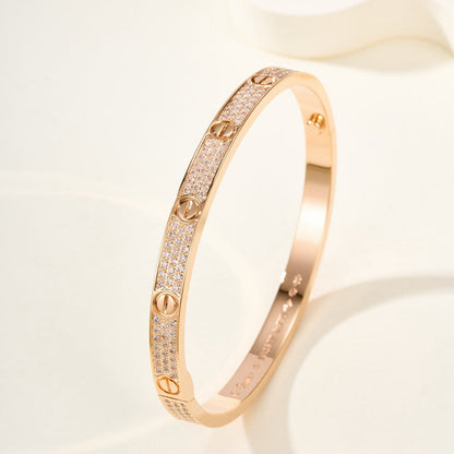 [Gaonasi Jewelry]LOVE BRACELET 4.8MM DIAMOND-PAVED