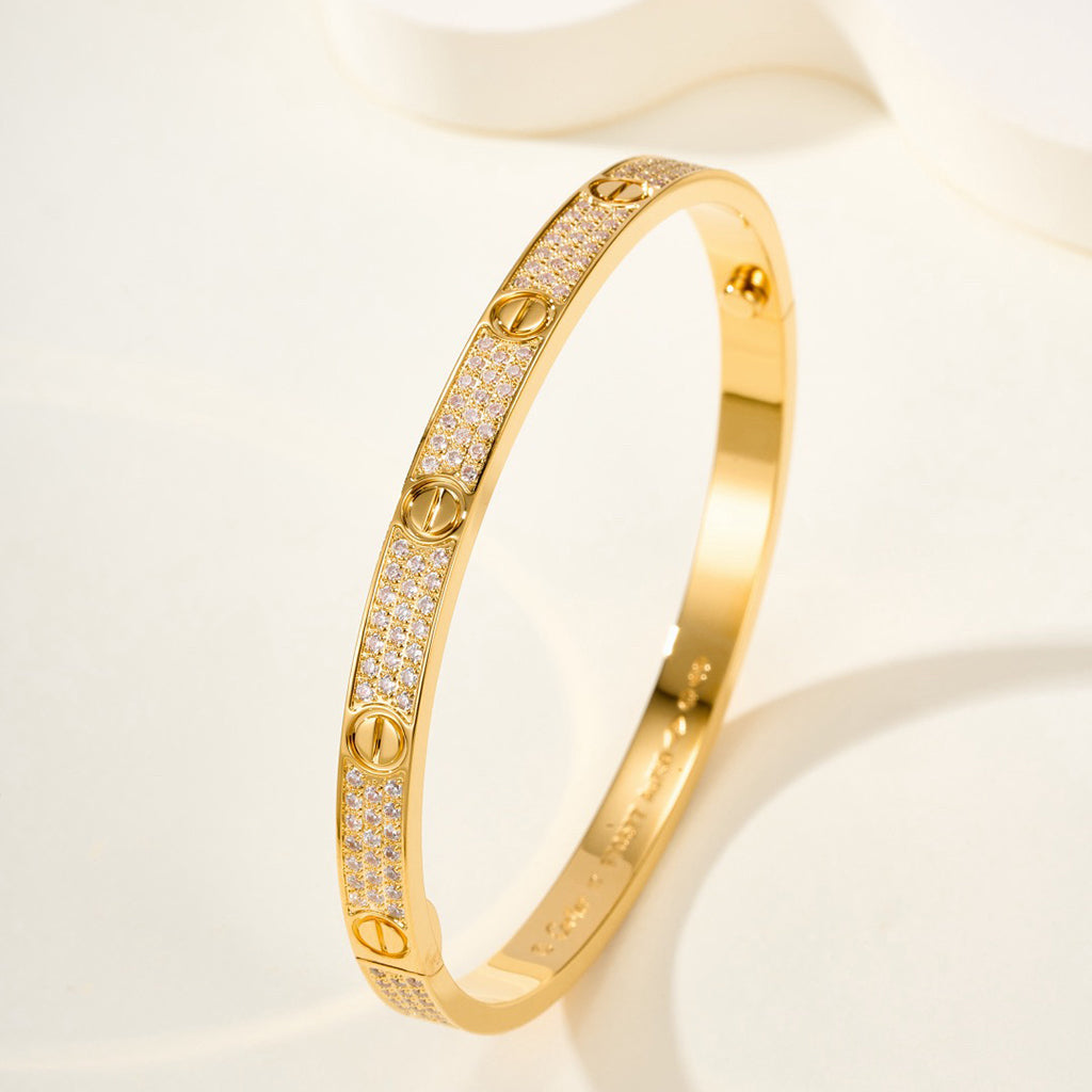 [Gaonasi Jewelry]LOVE BRACELET 4.8MM DIAMOND-PAVED