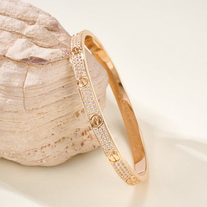 [Gaonasi Jewelry]LOVE BRACELET 4.8MM DIAMOND-PAVED