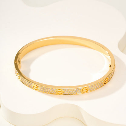 [Gaonasi Jewelry]LOVE BRACELET 4.8MM DIAMOND-PAVED