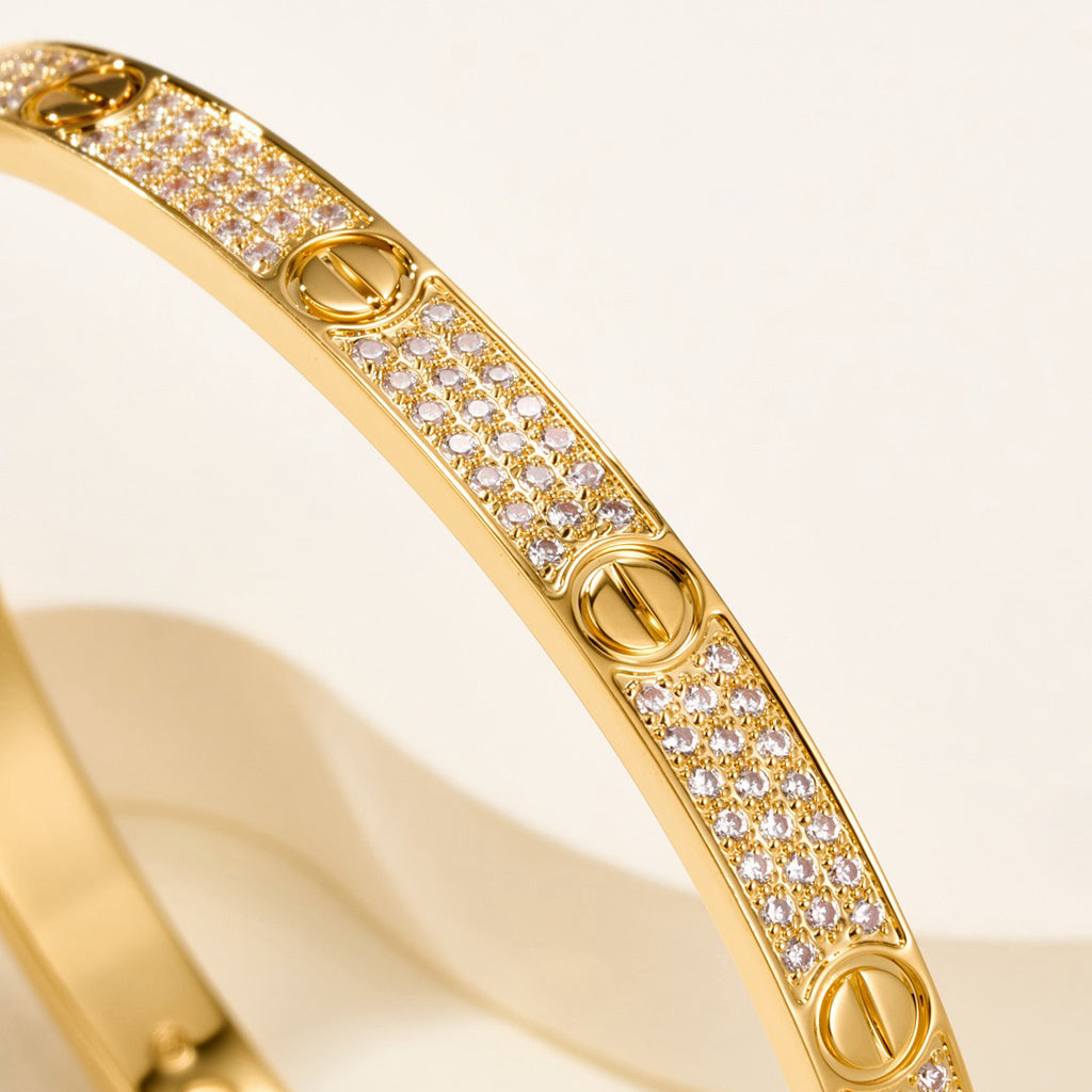 [Gaonasi Jewelry]LOVE BRACELET 4.8MM DIAMOND-PAVED