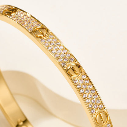 [Gaonasi Jewelry]LOVE BRACELET 4.8MM DIAMOND-PAVED