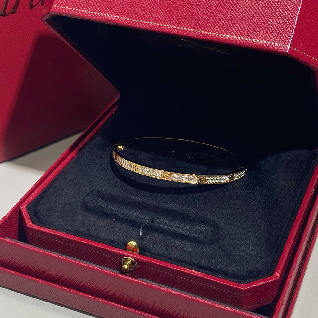 [Gaonasi Jewelry]LOVE BRACELET 3.65MM DIAMOND-PAVED