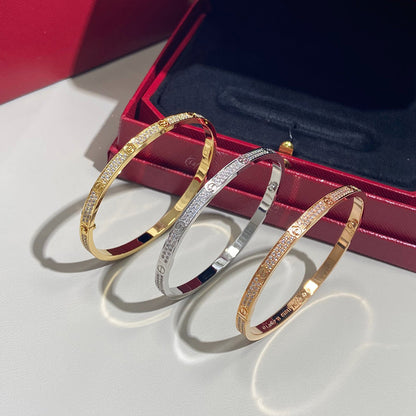 [Gaonasi Jewelry]LOVE BRACELET 3.65MM DIAMOND-PAVED