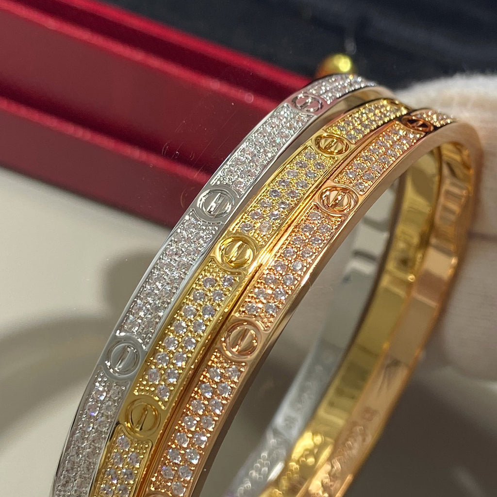 [Gaonasi Jewelry]LOVE BRACELET 3.65MM DIAMOND-PAVED
