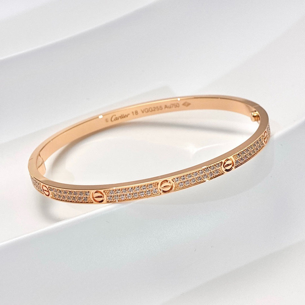 [Gaonasi Jewelry]LOVE BRACELET 3.65MM DIAMOND-PAVED