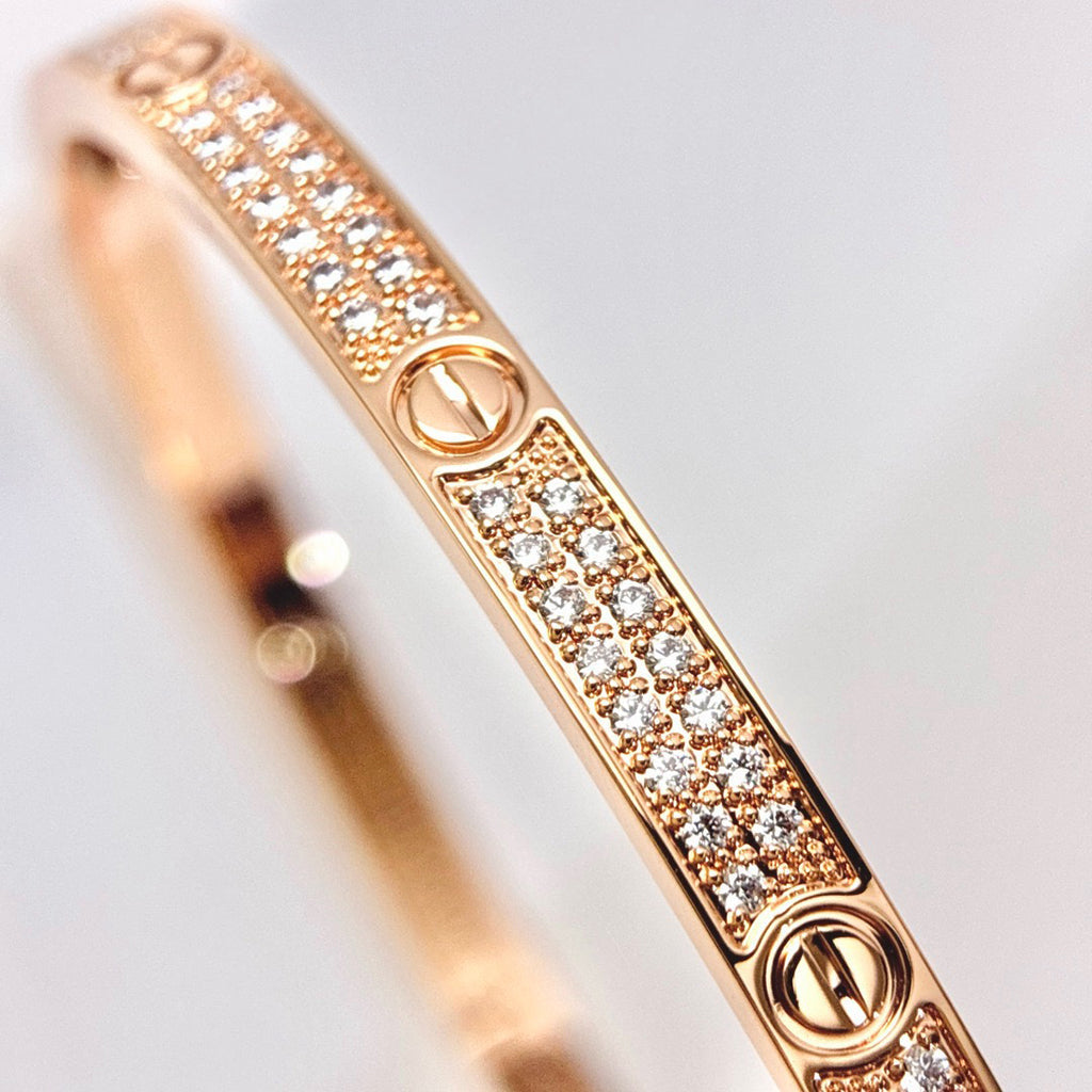 [Gaonasi Jewelry]LOVE BRACELET 3.65MM DIAMOND-PAVED