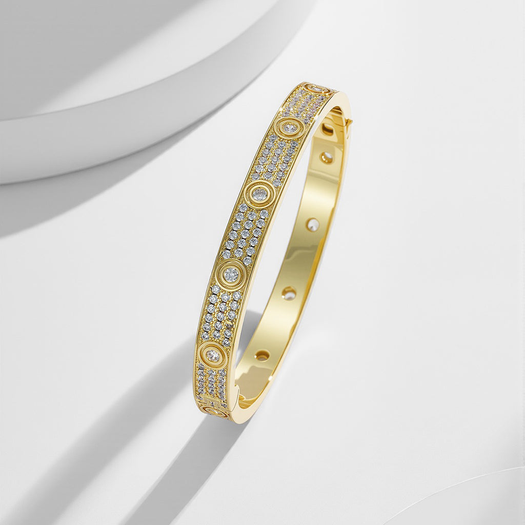 [Gaonasi Jewelry]LOVE BRACELET 6.1MM DIAMOND-PAVED 10 BIG DIAMONDS