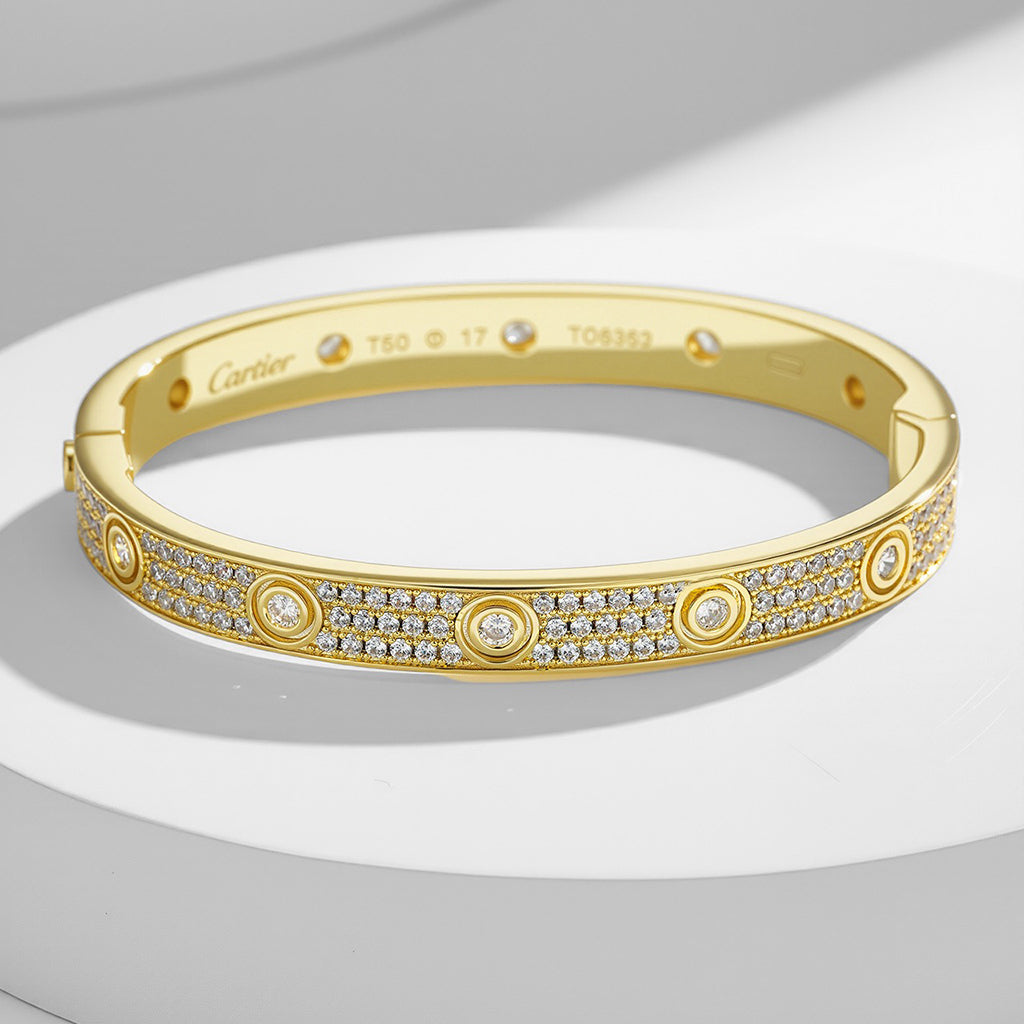 [Gaonasi Jewelry]LOVE BRACELET 6.1MM DIAMOND-PAVED 10 BIG DIAMONDS