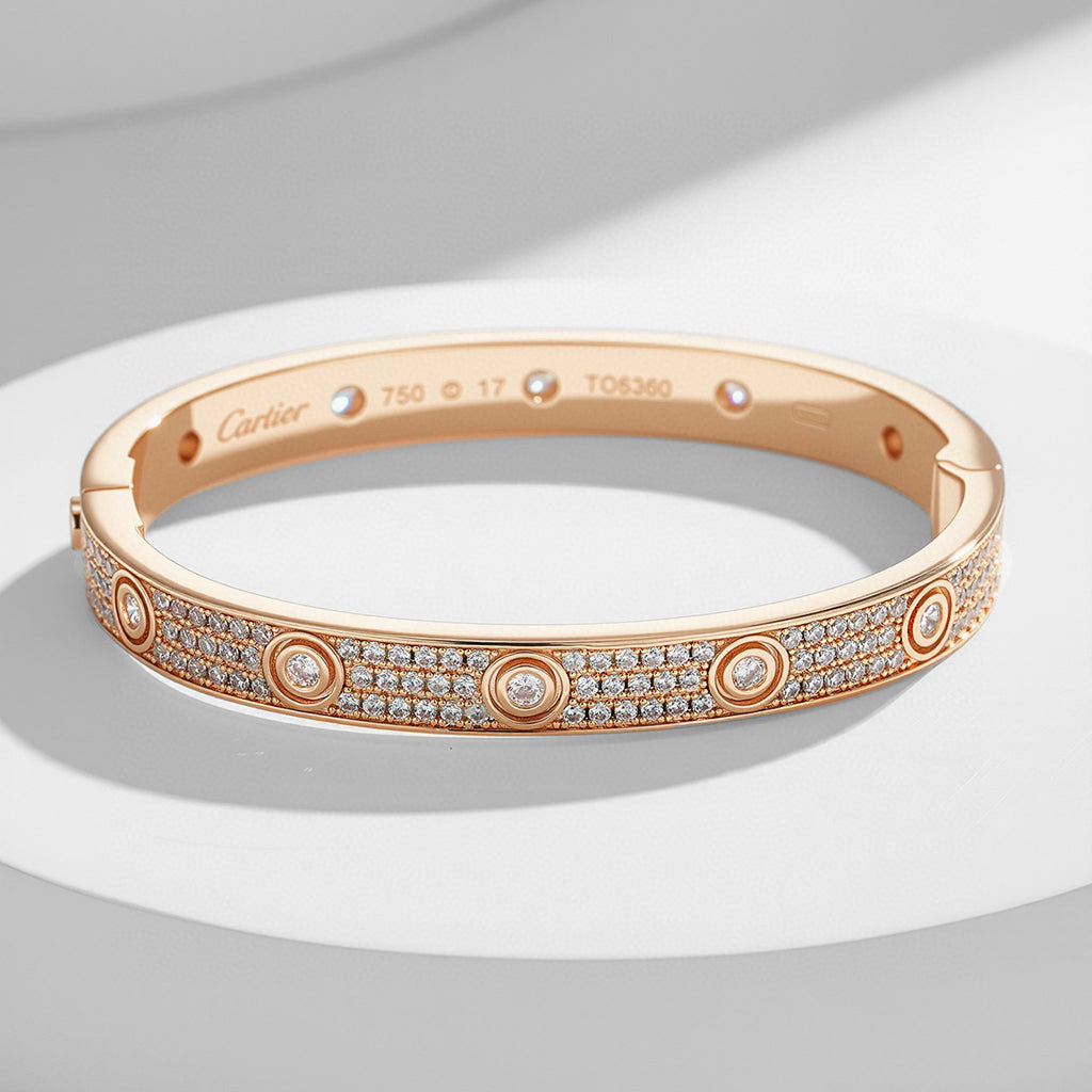 [Gaonasi Jewelry]LOVE BRACELET 6.1MM DIAMOND-PAVED 10 BIG DIAMONDS