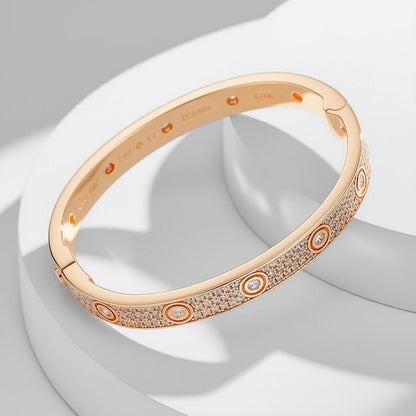 [Gaonasi Jewelry]LOVE BRACELET 6.1MM DIAMOND-PAVED 10 BIG DIAMONDS