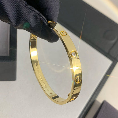 [Gaonasi Jewelry]LOVE BRACELET 6.1MM 4 DIAMONDS