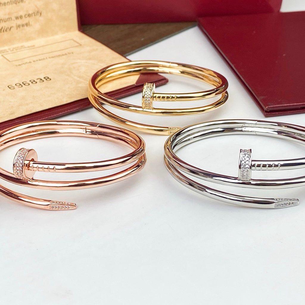 [Gaonasi Jewelry]JUSTE BRACELET 3.5MM DOUBLE ROW DIAMOND