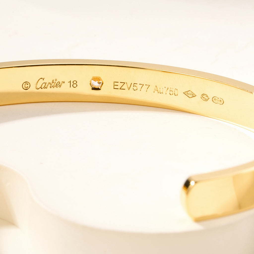 [Gaonasi Jewelry]LOVE BRACELET 6.1MM 1 DIAMOND OPEN CUFF
