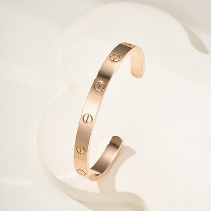 [Gaonasi Jewelry]LOVE BRACELET 6.1MM OPEN CUFF