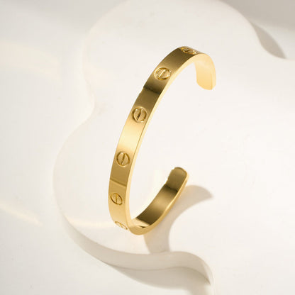 [Gaonasi Jewelry]LOVE BRACELET 6.1MM OPEN CUFF