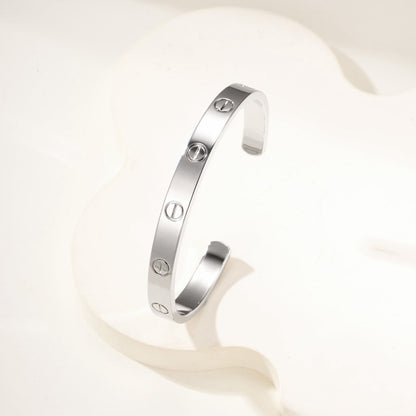 [Gaonasi Jewelry]LOVE BRACELET 6.1MM OPEN CUFF
