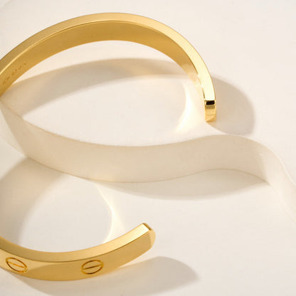 [Gaonasi Jewelry]LOVE BRACELET 6.1MM OPEN CUFF