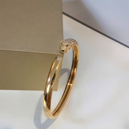 [Gaonasi Jewelry]PANTHERE HALF DIAMOND OPEN BRACELET