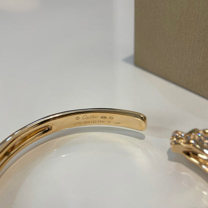 [Gaonasi Jewelry]PANTHERE HALF DIAMOND OPEN BRACELET