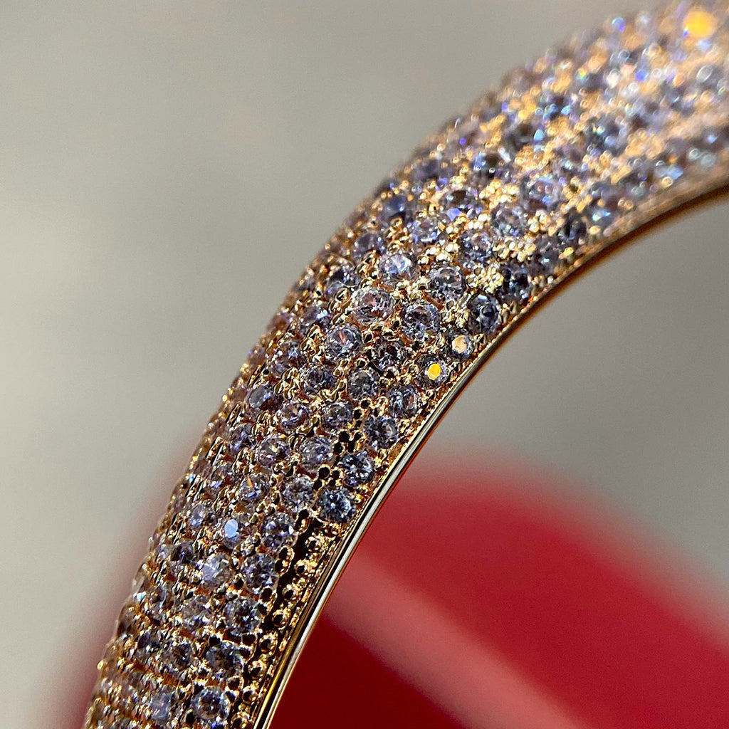 [Gaonasi Jewelry]PANTHERE HALF DIAMOND OPEN BRACELET