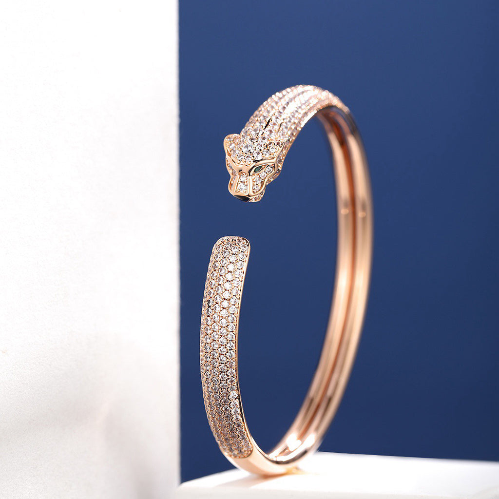 [Gaonasi Jewelry]PANTHERE FULL DIAMOND OPEN BRACELET