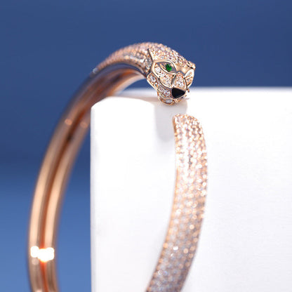 [Gaonasi Jewelry]PANTHERE FULL DIAMOND OPEN BRACELET