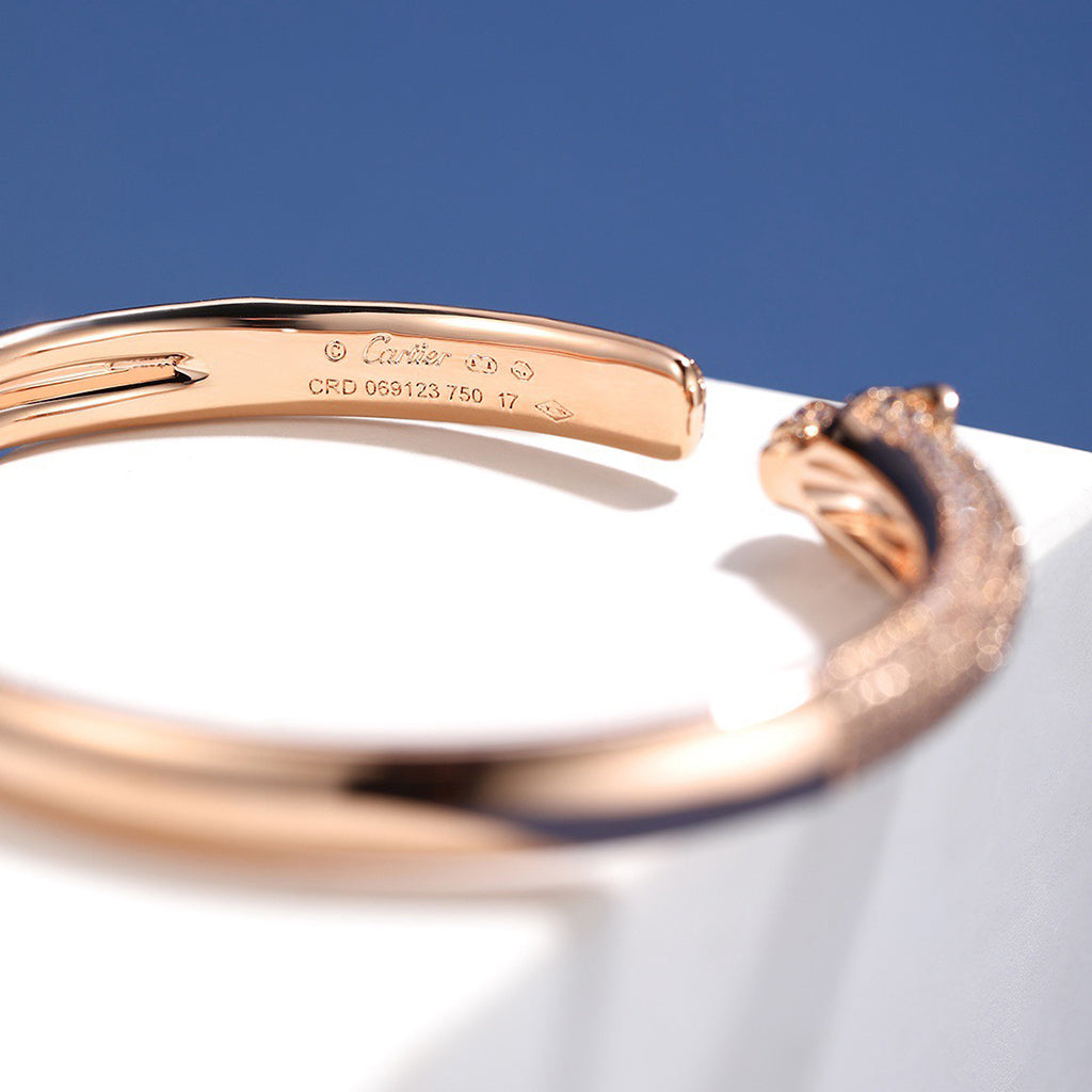 [Gaonasi Jewelry]PANTHERE FULL DIAMOND OPEN BRACELET