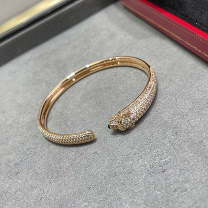 [Gaonasi Jewelry]PANTHERE FULL DIAMOND OPEN BRACELET