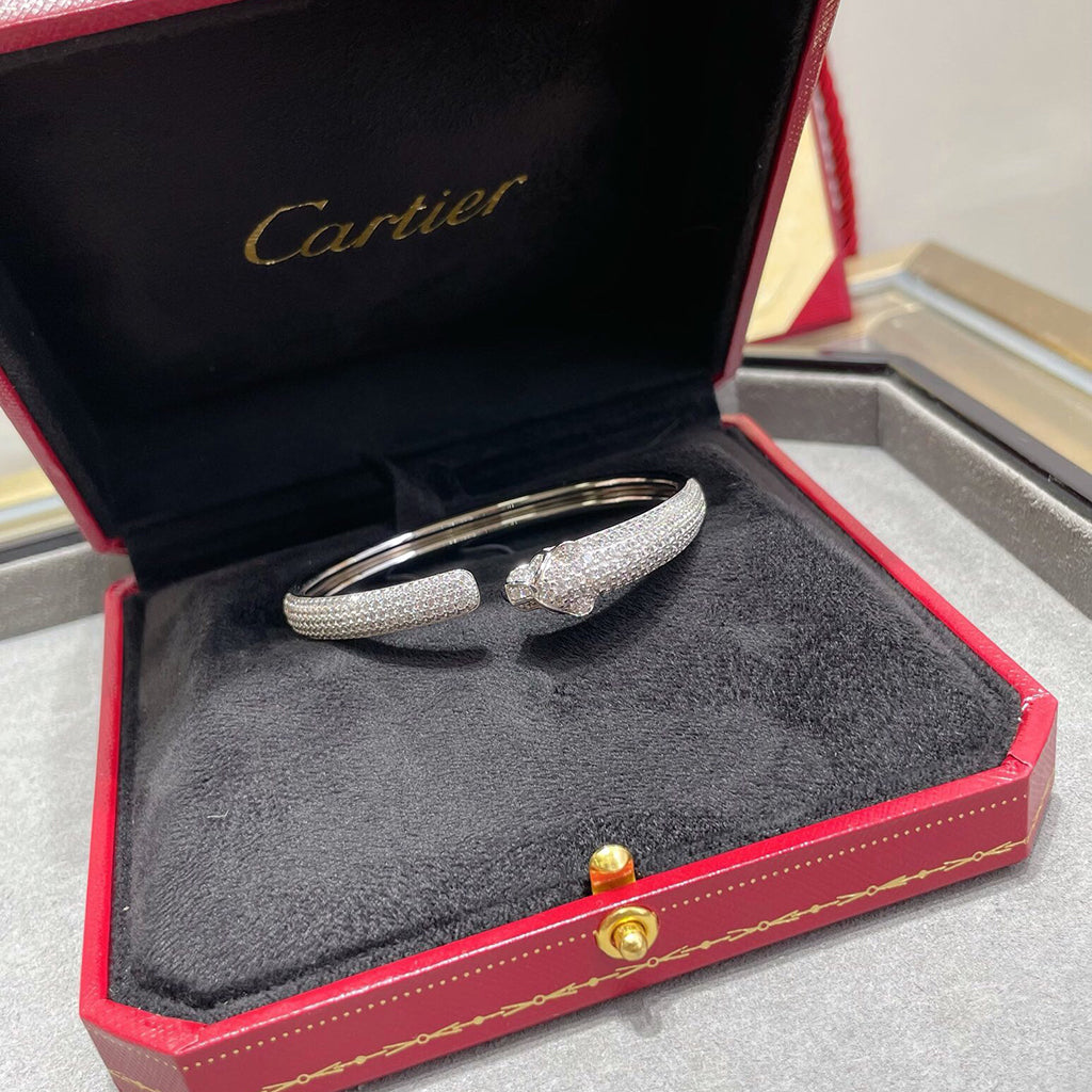[Gaonasi Jewelry]PANTHERE FULL DIAMOND OPEN BRACELET