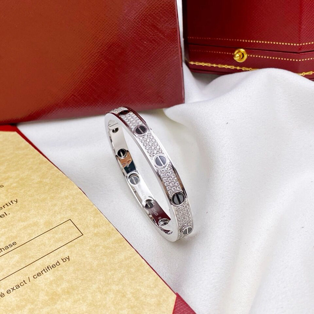 [Gaonasi Jewelry]LOVE BRACELET 6.1MM DIAMOND-PAVED CERAMIC