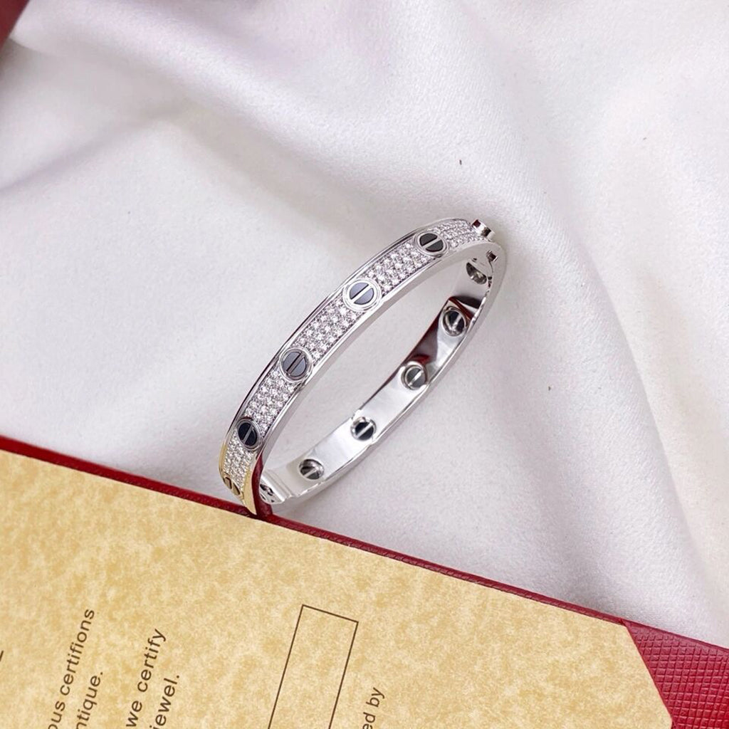 [Gaonasi Jewelry]LOVE BRACELET 6.1MM DIAMOND-PAVED CERAMIC