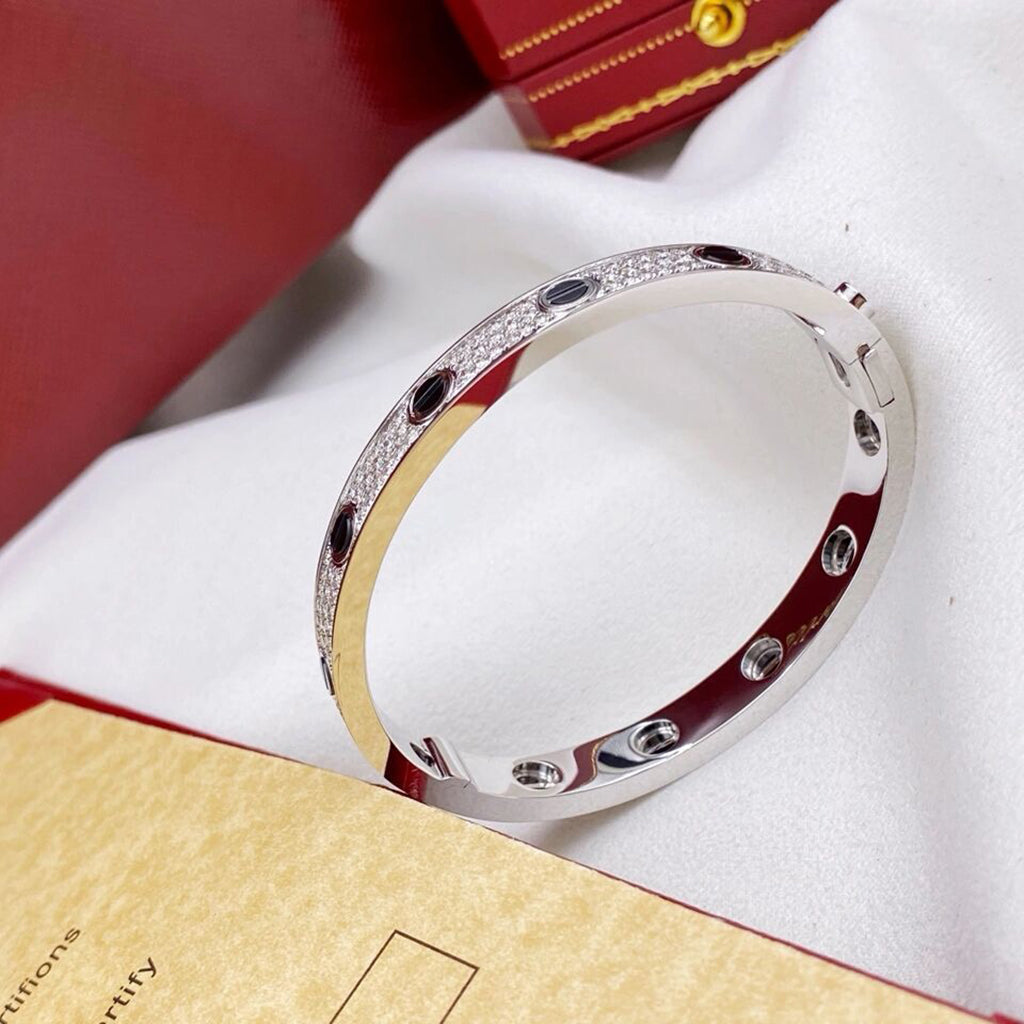 [Gaonasi Jewelry]LOVE BRACELET 6.1MM DIAMOND-PAVED CERAMIC