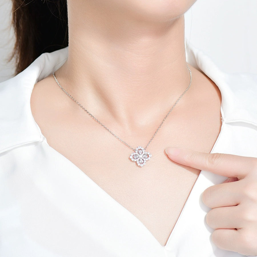 [Gaonasi]LOOP NECKLACE FULL MOTIF DIAMOND 16MM MULTIPLE COLORS