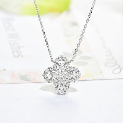 [Gaonasi]LOOP NECKLACE FULL MOTIF DIAMOND 16MM MULTIPLE COLORS