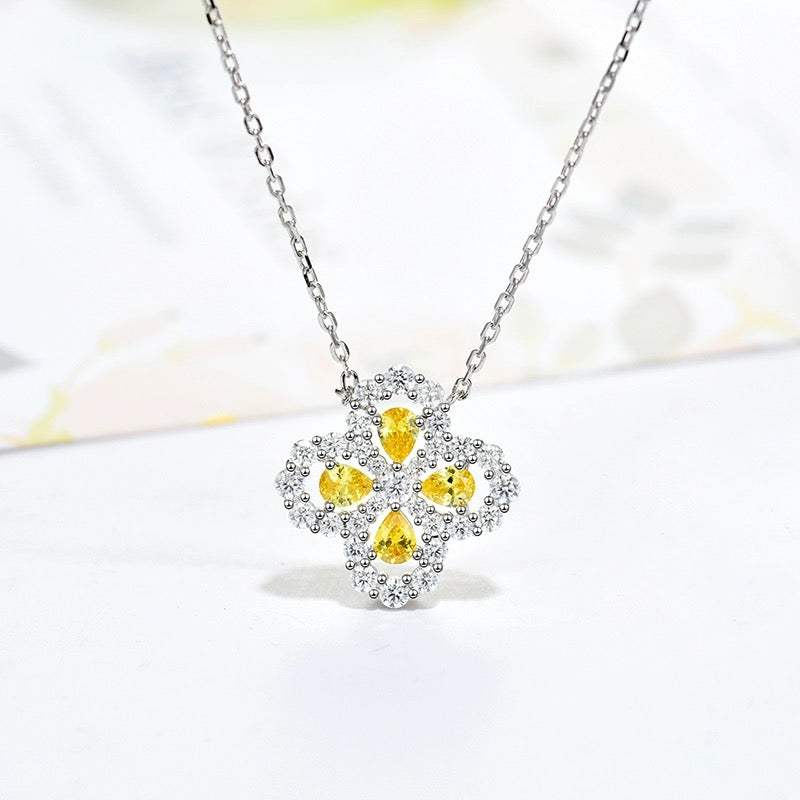 [Gaonasi]LOOP NECKLACE FULL MOTIF DIAMOND 16MM MULTIPLE COLORS