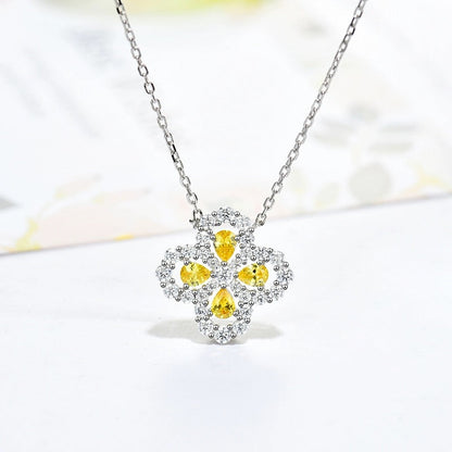 [Gaonasi]LOOP NECKLACE FULL MOTIF DIAMOND 16MM MULTIPLE COLORS