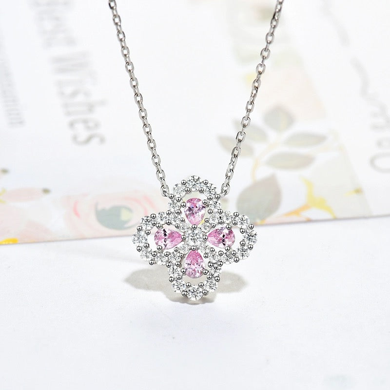 [Gaonasi]LOOP NECKLACE FULL MOTIF DIAMOND 16MM MULTIPLE COLORS