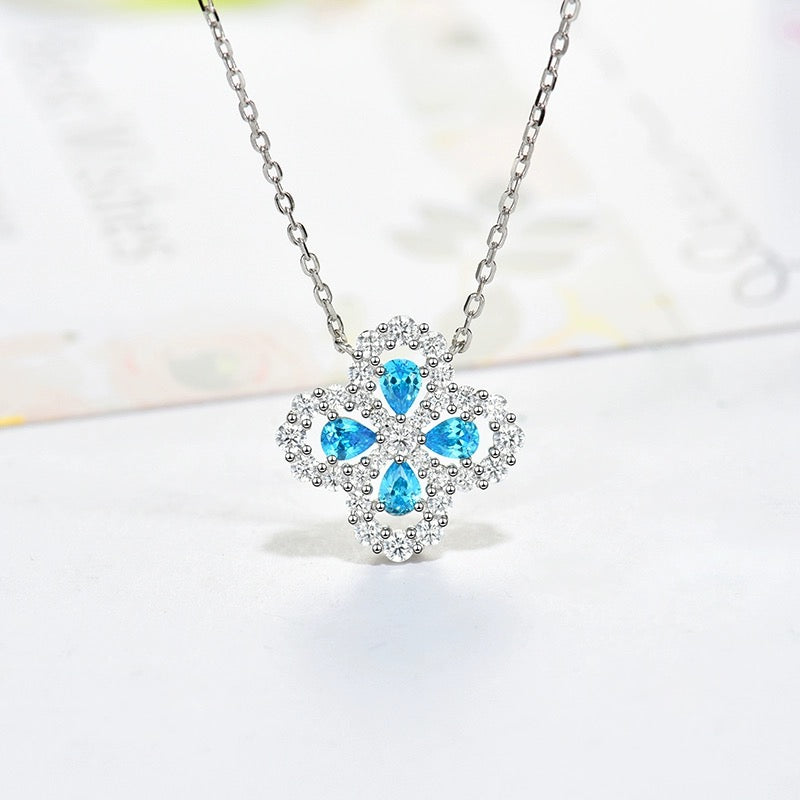[Gaonasi]LOOP NECKLACE FULL MOTIF DIAMOND 16MM MULTIPLE COLORS