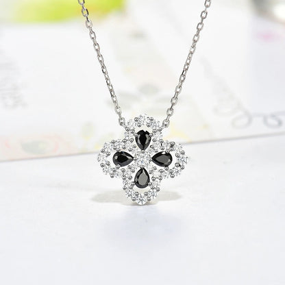 [Gaonasi]LOOP NECKLACE FULL MOTIF DIAMOND 16MM MULTIPLE COLORS