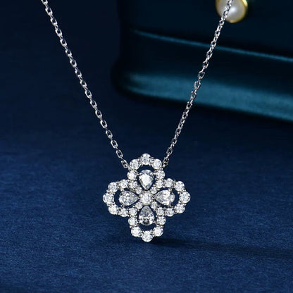[Gaonasi]LOOP NECKLACE FULL MOTIF DIAMOND 16MM MULTIPLE COLORS
