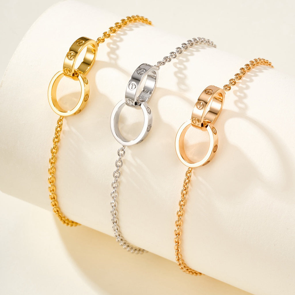 [Gaonasi Jewelry]LOVE BRACELET DOUBLE RING